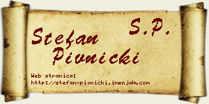 Stefan Pivnički vizit kartica